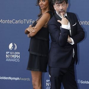 Stéphane Plaza et Karine le Marchand - Cérémonie de clôture du 61ème Festival de Télévision de Monte Carlo le 21 juin 2022. © Denis Guignebourg/Bestimage