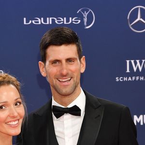 Jelena Djokovic et son mari Novak Djokovic - Les célébrités posent sur le tapis rouge lors de la soirée des "Laureus World sports Awards" à Monaco le 18 février, 2019