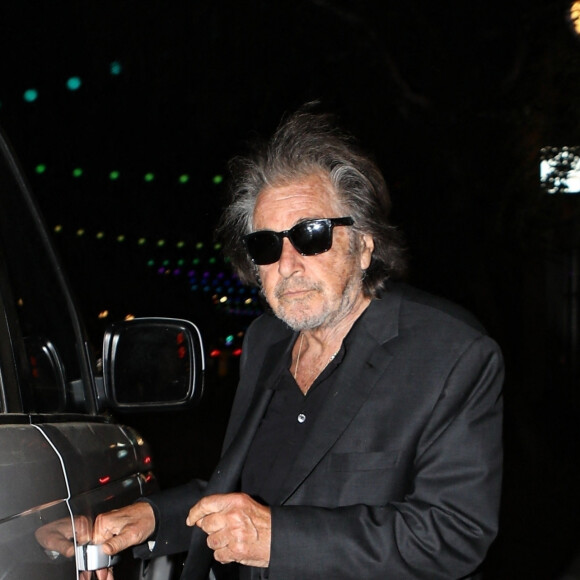 Exclusif - Prix Spécial - Al Pacino fête son 82 ème anniversaire avec sa compagne Noor Alfallah et quelques amis à Los Angeles, le 25 avril 2022.