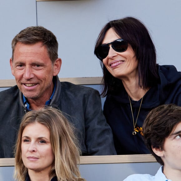 Ils sont apparus amoureux en tribunes
Daniel Riolo et sa compagne Géraldine Maillet lors de la nocturne des Internationaux de France de tennis de Roland Garros 2023 à Paris, France. © Moreau-Jacovides/Bestimage 