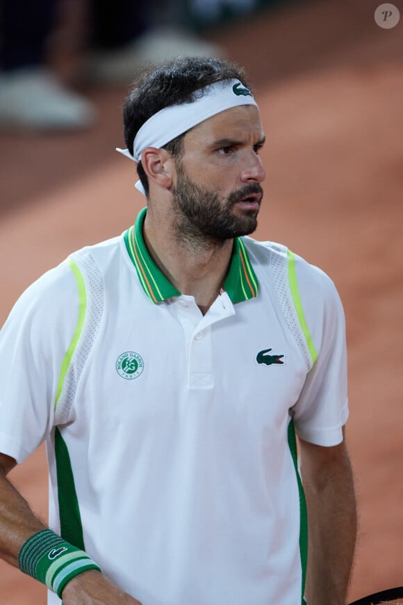 Exclusif - Grigor Dimitrov lors des internationaux de tennis de Roland Garros à Paris le 5 juin 2023. © Cyril Moreau / Bestimage