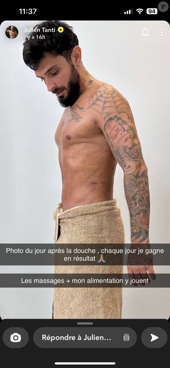 Les 5 et 6 juin 2023, il a dévoilé un surprenant avant/après de son corps.
Julien Tanti dévoile l'extraordinaire avant/après de sa liposuccion sur Snapchat.
