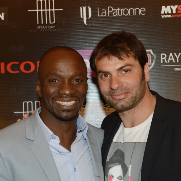 Claude Makelele, Christophe Dominici - Aftershow festival du rire au golf palmeraie à Marrakech au Maroc le 9 juin 2013.