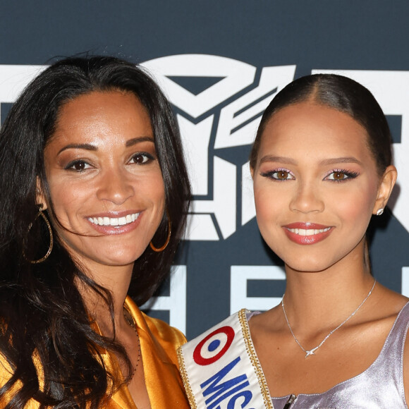 Cindy Fabre (Miss France 2005) et Indira Ampiot (Miss France 2023) - Première du film "Transformers: Rise of the Beasts" au cinéma Le Grand Rex à Paris le 6 juin 2023. © ©oadic Guirec/Bestimage