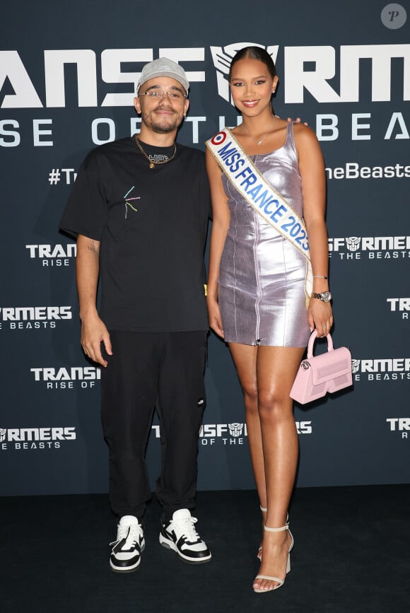 Mister V et Indira Ampiot (Miss France 2023) - Première du film "Transformers: Rise of the Beasts" au cinéma Le Grand Rex à Paris le 6 juin 2023. © ©oadic Guirec/Bestimage