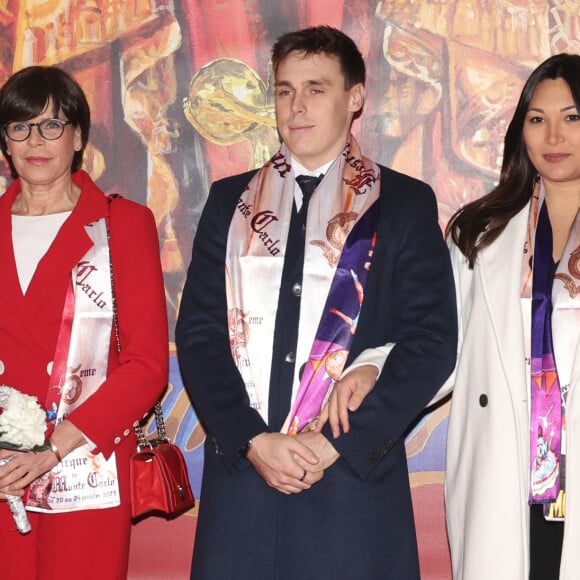 La princesse Stéphanie de Monaco, Louis Ducruet et sa femme Marie (enceinte) - Arrivées lors du 45ème Festival International du Cirque de Monte Carlo sous le chapiteau Fontvieille à Monaco le 20 janvier 2023. © Claudia Albuquerque/Bestimage 