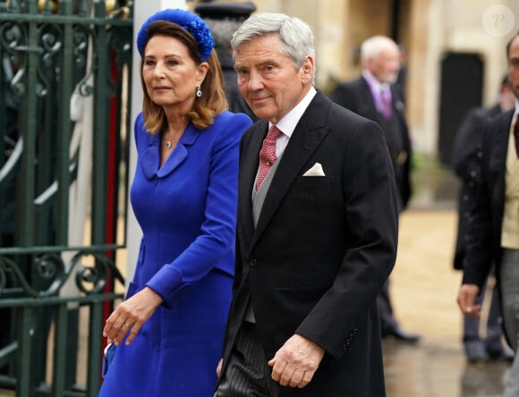 Michael et Carole Middleton - Les invités à la cérémonie de couronnement du roi d'Angleterre à l'abbaye de Westminster de Londres, Royaume Uni, le 6 mai 2023. 