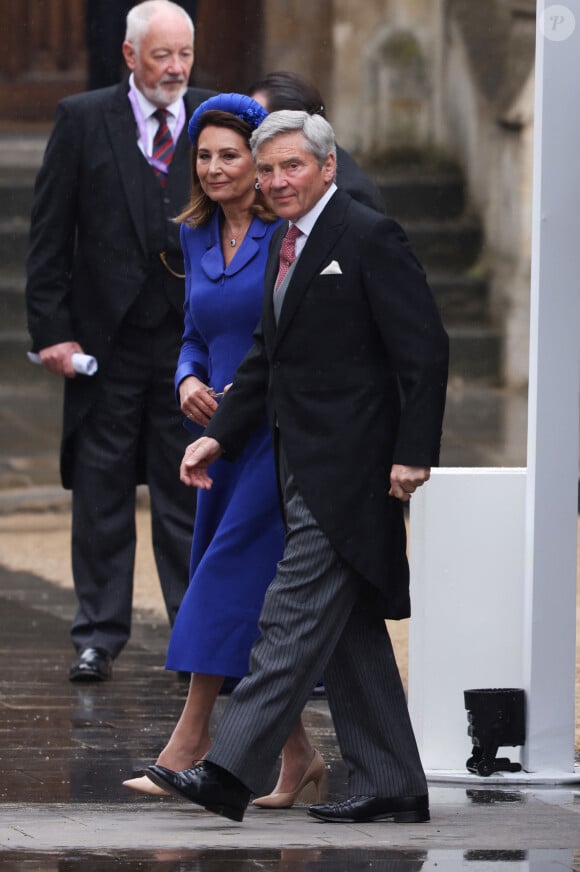 Michael Middleton et Carole Middleton lors de la cérémonie de couronnement du roi d'Angleterre à Londres, Royaume Uni, le 6 mai 2023. 