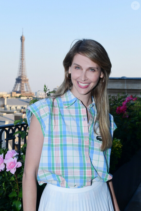 Exclusif - Ophélie Meunier à la soirée Jardin Secret sur le rooftop de l'hôtel The Peninsula Paris le 7 juin 2023.  © Rachid Bellak / Bestimage