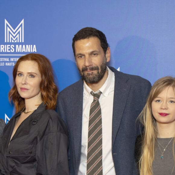 Guest, Marie Denarnaud, Audrey Fleurot, Mehdi Nebbou, Cypriane Gardin, Beéangere McNeese de la série HPI - 6 ème édition du Festival Séries Mania à Lille, France, le 18 mars 2023. © Christophe Aubert via Bestimage