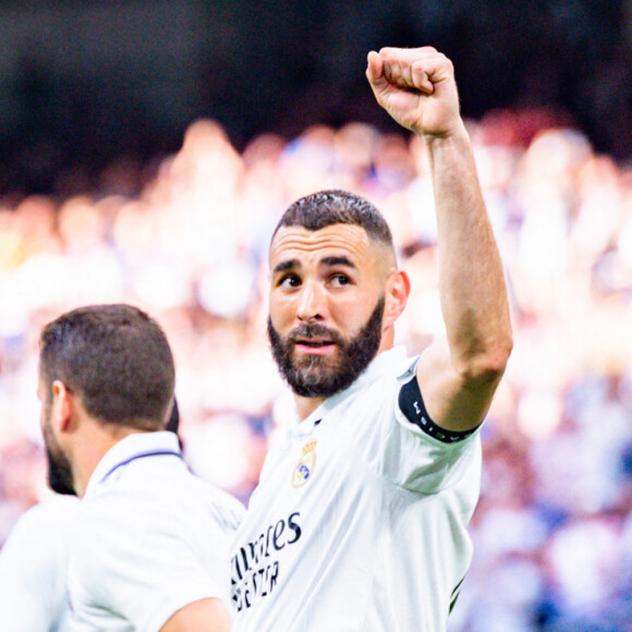 Karim Benzema très ému lors de son dernier match avec le Real Madrid au stade Santiago Bernabeu, le 4 juin 2023. © Agencialof/Action Plus Sports via Zuma Press/Bestimage
