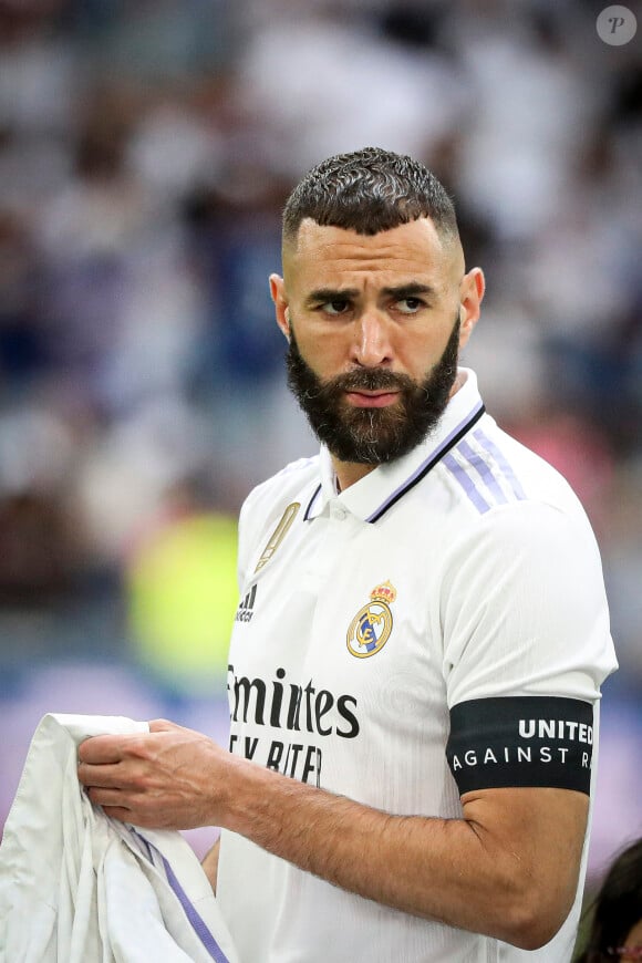 Karim Benzema joue son dernier match au Real Madrid face à l'Athletic Bilbao lors de la finale de Liga, le 4 juin 2023. © Elyxandro Cegarra / Panoramic / Bestimage