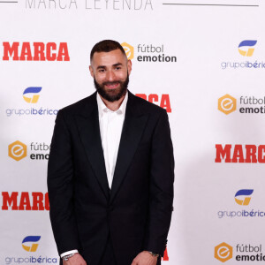 Karim Benzema reçoit le prix Marca Leyenda au Casino de Madrid, le 1er juin 2023. Le prix Marca Leyenda est un prix décerné par le journal sportif espagnol Marca aux meilleurs professionnels du sport de l'histoire. © Oscar J. Barroso/AFP7 via Zuma Press/Bestimage