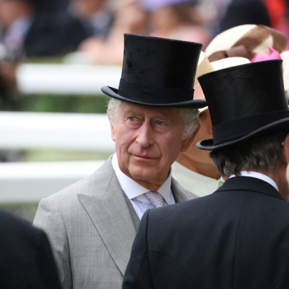 Le roi Charles III d'Angleterre lors du premier jour de la course hippique Royal Ascot 2023, à Ascot, Royaume Uni, le 20 juin 2023.