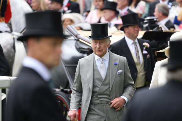 Le roi Charles III d'Angleterre lors du premier jour de la course hippique Royal Ascot 2023, à Ascot, Royaume Uni, le 20 juin 2023.