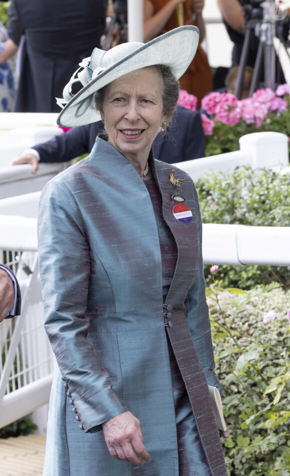 La princesse Anne lors du premier jour de la course hippique Royal Ascot 2023, à Ascot, Royaume Uni, le 20 juin 2023.