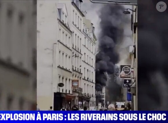 Images de l'explosion de la rue Saint Jacques à Paris, le 21 juin 2023. @ BFMTV