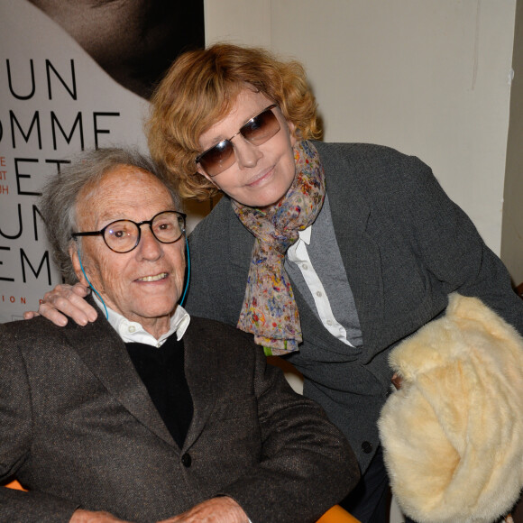 Jean-Louis Trintignant et sa femme Nadine Trintignant - People à la projection du film "Un homme et une femme" en version restaurée, pour fêter les 50 ans du film ainsi que les 13 ans de Sophie Dulac Distribution au cinéma L'Arlequin, à Paris, le 6 novembre 2016. © Coadic Guirec/Bestimage 