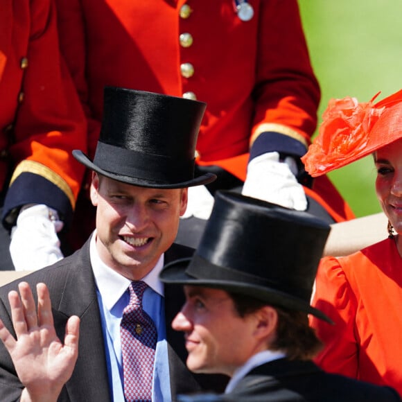 Kate Middleton, le Prince William, Beatrice d'York et son mari Edoardo - La procession royale du Royal Ascot du 23 juin comprenait notamment le roi Charles et la reie Camilla, ainsi que le prince et la princesse de Galles. 23 juin 2023.  Photo by David Davies/PA Wire/ABACAPRESS.COM