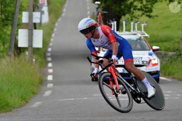 Un couple uni et qui va certainement célébrer comme il se doit le sacre du Français
 
Valentin Madouas (Groupama - FDJ) - Critérium du Dauphiné en contre la montre individuel à Saint-Victor sur Loire le 2 juin 2021. © Frédéric Chambert / Panoramic / Bestimage