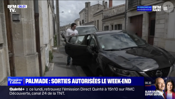 Les médecins ont estimé qu'il n'avait plus besoin d'être hospitalisé en semaine. 
Capture d'écran du reportage de BFMTV sur Pierre Palmade le week-end du 8 mai 2023