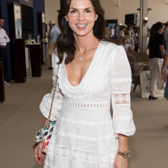 Exclusif - Caroline Barclay - People dans la tente VIP - Longines Paris Eiffel Jumping au Champ de Mars à Paris, le 7 juillet 2019. © Luc Castel/Bestimage 