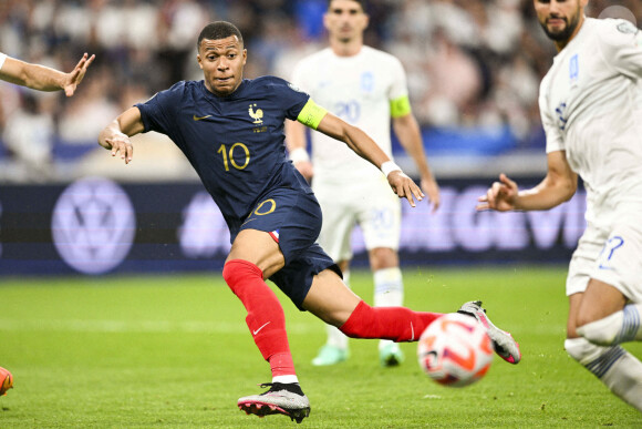 Kylian Mbappé - Match de qualifications de l'Euro2024 "France - Grèce (1-0)" au stade de France, le 19 juin 2023.