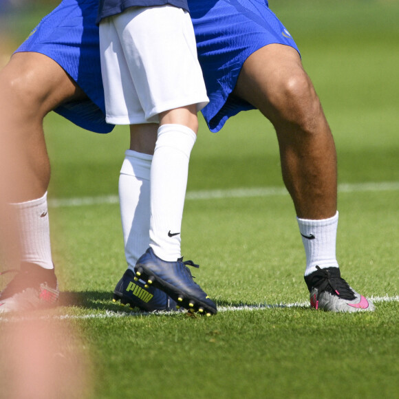 Kylian Mbappé lors d'une séance d'entraînement de l'équipe de France de football pour préparer le match de qualification à l'Euro 2024 contre Gibraltar au centre de formation et centre National du Footbal de Clairefontaine-en-Yvelines, France, le 14 juin 2023. La France affrontera Gibraltar ce vendredi 16 juin à 20h45 au Stade de l'Algarve à Faro-Loulé au Portugal. © Jean-Baptiste Autissier/Panoramic/Bestimage