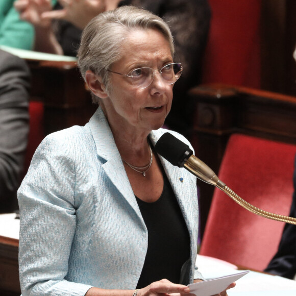 Élisabeth Borne, Première ministre lors de la séance de questions au gouvernement à l'Assemblée nationale, à Paris, France, le 27 juin 2023. © Stéphane Lemouton/Bestimage