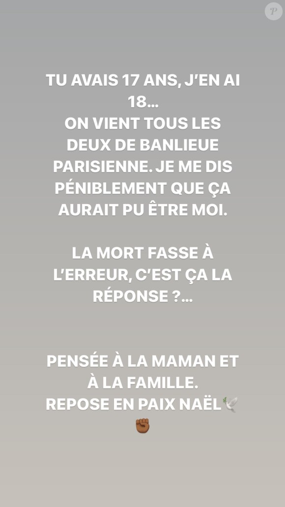 "La mort face à l'erreur, c'est ça la réponse ?", se demande ensuite le jeune footballeur.
