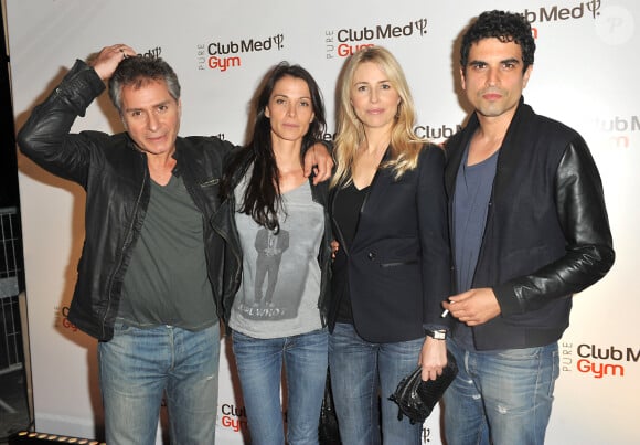 Anne Charlotte de Pontabry "Cachou", Stéphane Metzger, Laetitia Fourcade, inauguration du Pure Club Med Gym à la place de la Bastille à Paris le 7 juin 2012.