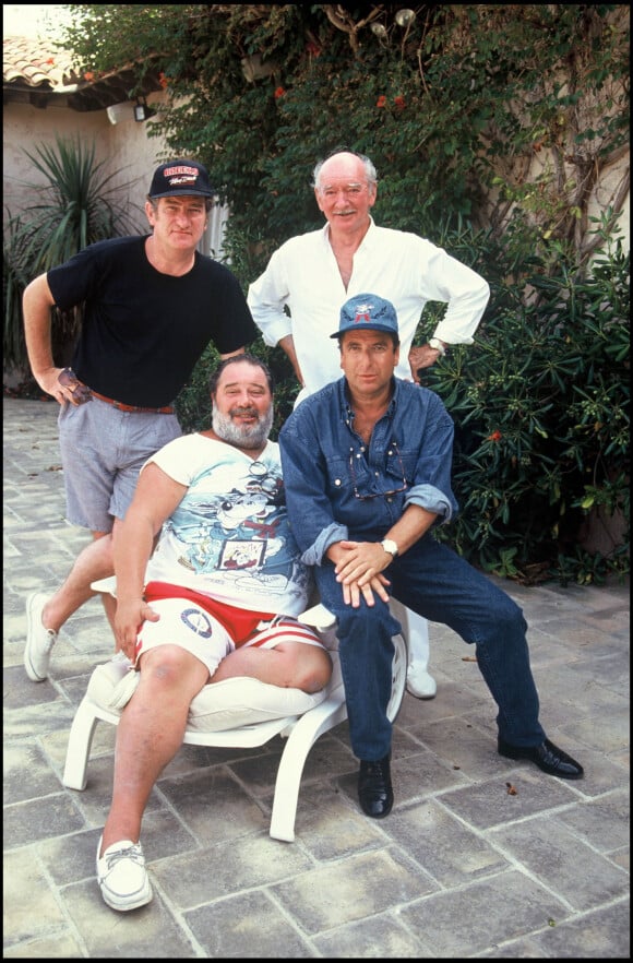 Rendez-vous à la villa d'Eddie Barclay avec Eddy Mitchell, Carlos et Paul-Loup Sulitzer à Saint-Tropez en 1992