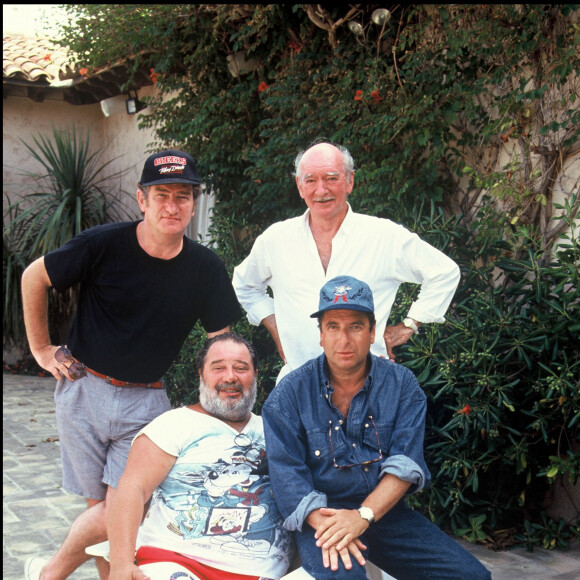 Rendez-vous à la villa d'Eddie Barclay avec Eddy Mitchell, Carlos et Paul-Loup Sulitzer à Saint-Tropez en 1992