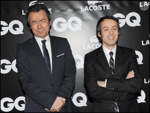 Yann Barthès et Michel Denisot - élection de l'homme de l'année par le magazine masculin QG à l'hôtel Shangri La de Paris.