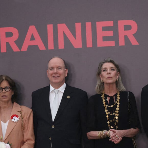 No Tabloids - Camille Gottlieb, Louis Ducruet et sa femme Marie, la princesse Stéphanie de Monaco, le prince Albert II de Monaco, la princesse Caroline de Hanovre, Andrea Casiraghi et sa femme Tatiana Casiraghi (Tatiana Santa Domingo), la princesse Alexandra de Hanovre et son compagnon Ben-Sylvester Strautman - Arrivée de la famille Princière de Monaco avant la projection du film documentaire "Rainier III par lui-même" au Grimaldi Forum à Monaco le 4 juillet 2023. Le film réalisé par Yann-Antony Noghès revient sur les moments forts de 56 ans de règne, en utilisant des enregistrements de la voix de l’ancien souverain, pour en faire le narrateur de sa vie. © Claudia Albuquerque/Bestimage  No Tabloids - Arrival of the Princely family of Monaco before the screening of the documentary film "Rainier III by himself" at the Grimaldi Forum in Monaco on July 4, 2023. The film directed by Yann-Antony Noghès looks back on the highlights of 56 years of reign, using recordings of the voice of the former sovereign, to make him the narrator of his life. 