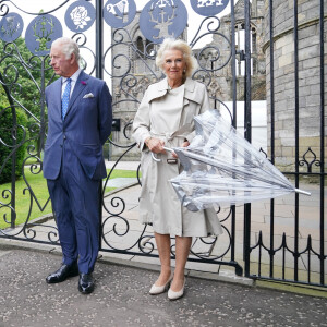 Charles III et la reine Camilla rencontre le public pendant la garden party du palais d'Holyrood, Edimbourg. 4 juillet 2023.