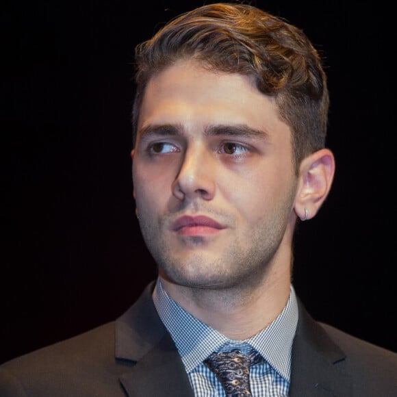 Xavier Dolan - Hommage à Pedro Almodovar pour l'ensemble de sa carrière au festival Lumière à Lyon le 17 octobre 2014. Il reçoit le Prix Lumière 2014 