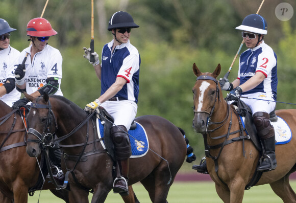 Le prince William, prince de Galles - La princesse de Galles Catherine Kate Middleton vient soutenir le prince William, prince de Galles lors d'un match de polo caritatif à Windsor. 6 juillet 2023. 
