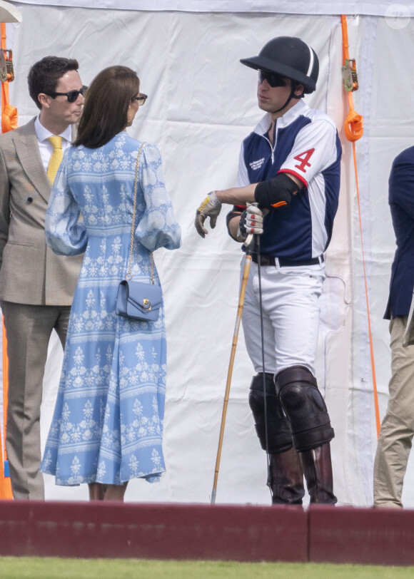 Catherine Kate Middleton, princesse de Galles, le prince William, prince de Galles - La princesse de Galles Catherine Kate Middleton vient soutenir le prince William, prince de Galles lors d'un match de polo caritatif à Windsor. 6 juillet 2023. 

