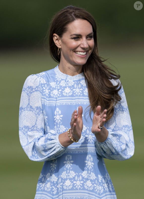 Catherine Kate Middleton, princesse de Galles - La princesse de Galles Catherine Kate Middleton vient soutenir le prince William, prince de Galles lors d'un match de polo caritatif à Windsor. 6 juillet 2023. 
