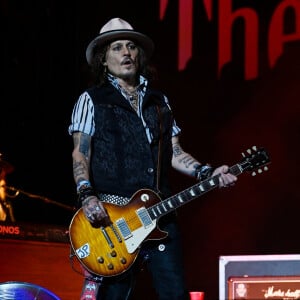 Johnny Depp en concert avec Alice Cooper à Manchester