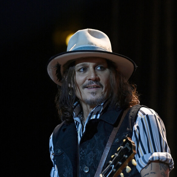Johnny Depp en concert avec Alice Cooper à Manchester
