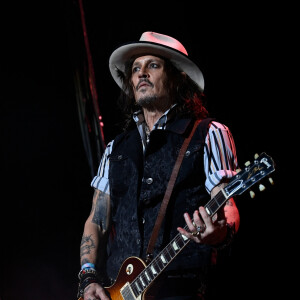 Johnny Depp en concert avec Alice Cooper à Manchester