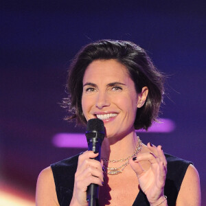Alessandra Sublet - Enregistrement de l'émission "Duos Mystères" à la Seine Musicale à Paris, qui sera diffusée le 26 février sur TF1.