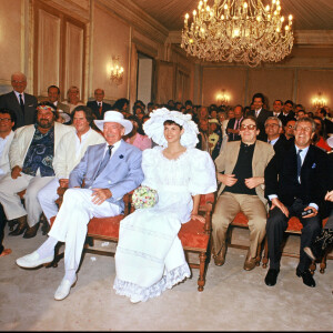 Mariage de Caroline et d'Eddie Barclay en 1988.