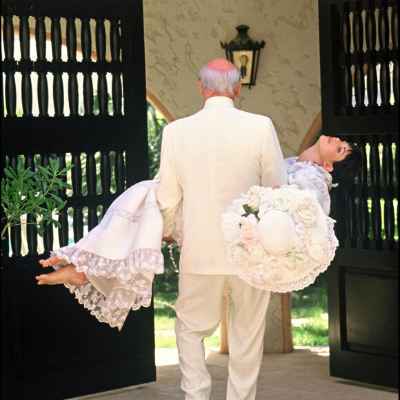 Mariage de Caroline et d'Eddie Barclay en 1988.