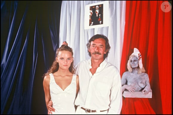 Vanessa Paradis et son père au mariage d'Eddie et de Caroline Barclay.