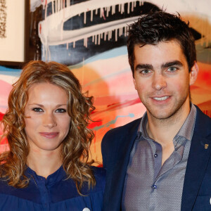 Exclusif - Tony Gallopin et sa femme Marion Rousse - Kettler Challenge au profit de l'association "L'étoile de Martin" à l'hôtel Molitor à Paris, le 1er décembre 2014.