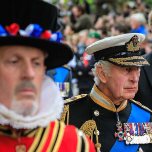 Le roi Charles III d'Angleterre, et Le prince Harry, duc de Sussex - Funérailles nationales de la reine Elizabeth II à Londres, Royaume Uni, le 19 septembre 2022. © Avalon/panoramic/Bestimage 