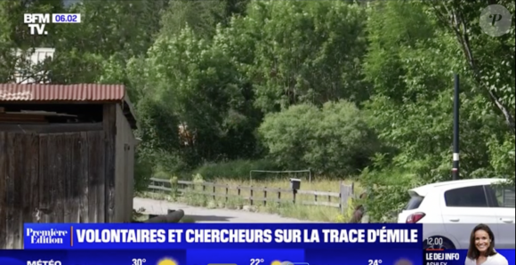 Capture d'écran de BFMTV des reportages de BFMTV sur la disparition d'Emile, petit garçon de 2 ans et demi qui a disparu dans le Vernet dans les Alpes-de-Haute-Provence.